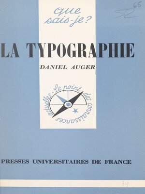 cover image of La typographie